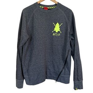 Nike Sportswear NT/F Asymmetrical Crew Sweatshirt Gray Track/Field Men’s Large